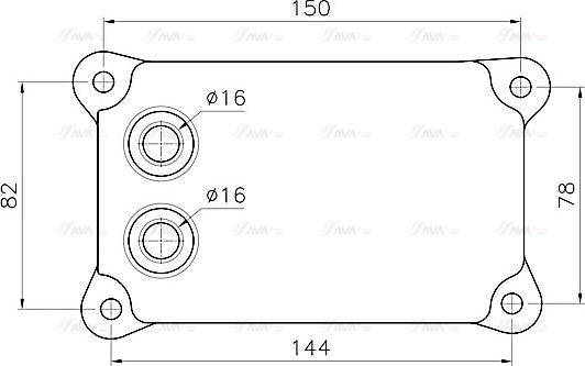 Ava Quality Cooling FD3698 - Масляный радиатор, двигательное масло avtokuzovplus.com.ua