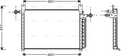 AVA FD 5244 - Конденсатор, кондиціонер autocars.com.ua