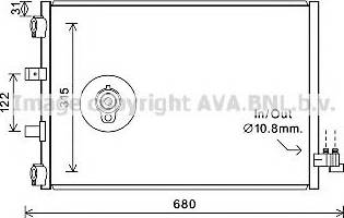 Ava Quality Cooling FD5487 - Конденсатор, кондиціонер autocars.com.ua