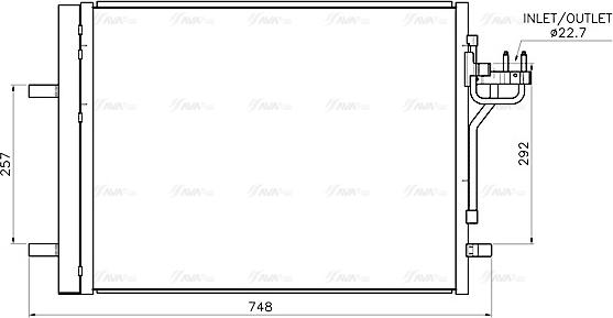 AVA FD5708D - Конденсатор, кондиціонер autocars.com.ua