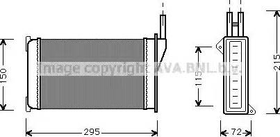 Ava Quality Cooling FD 6095 - Теплообмінник, опалення салону autocars.com.ua