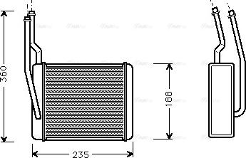 Ava Quality Cooling FD 6272 - Теплообмінник, опалення салону autocars.com.ua