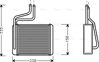 Ava Quality Cooling FD 6286 - Радиатор отопителя Ford Mondeo 00- FD6286 AVA autocars.com.ua
