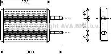 Ava Quality Cooling FD 6355 - Теплообмінник, опалення салону autocars.com.ua