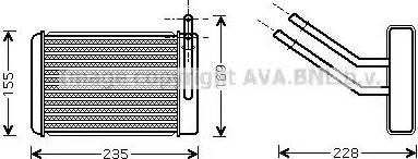 Ava Quality Cooling FD 6360 - Теплообменник, отопление салона avtokuzovplus.com.ua