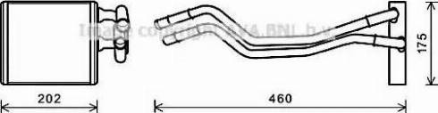 Ava Quality Cooling FD6455 - Теплообмінник, опалення салону autocars.com.ua