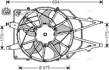 Ava Quality Cooling FD 7508 - Вентилятор, охолодження двигуна autocars.com.ua