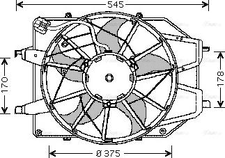 Ava Quality Cooling FD 7509 - Вентилятор, охолодження двигуна autocars.com.ua