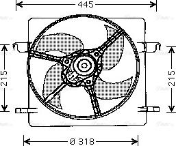 Ava Quality Cooling FD 7516 - Вентилятор, охолодження двигуна autocars.com.ua