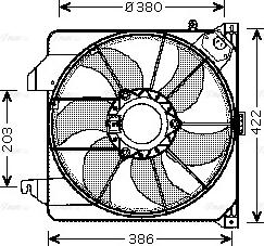 Ava Quality Cooling FD 7538 - Вентилятор, охолодження двигуна autocars.com.ua