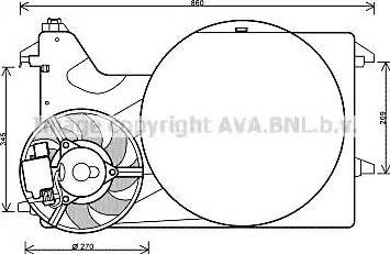 Ava Quality Cooling FD 7546 - Вентилятор, охолодження двигуна autocars.com.ua