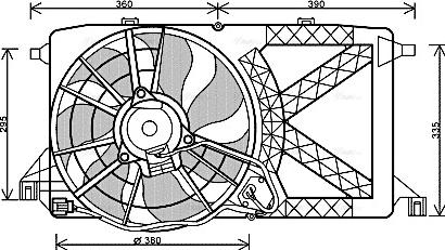 Ava Quality Cooling FD 7548 - Вентилятор, охолодження двигуна autocars.com.ua