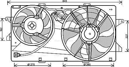 Ava Quality Cooling FD 7549 - Вентилятор, охлаждение двигателя avtokuzovplus.com.ua