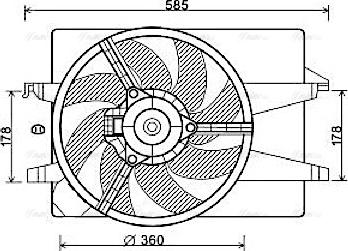 Ava Quality Cooling FD 7551 - Вентилятор, охолодження двигуна autocars.com.ua