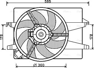 Ava Quality Cooling FD 7553 - Вентилятор, охолодження двигуна autocars.com.ua