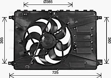 Ava Quality Cooling FD7554 - Вентилятор, охлаждение двигателя autodnr.net