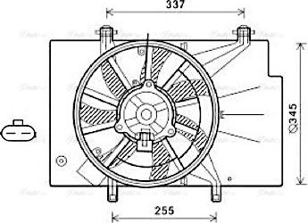 Ava Quality Cooling FD7559 - Вентилятор, охолодження двигуна autocars.com.ua