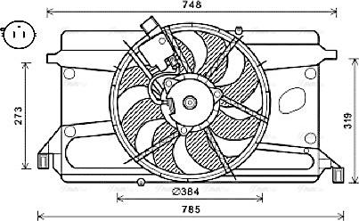 Ava Quality Cooling FD7573 - Вентилятор, охолодження двигуна autocars.com.ua