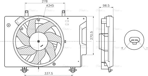 Ava Quality Cooling FD7709 - Вентилятор, охолодження двигуна autocars.com.ua