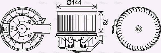 Ava Quality Cooling FD8632 - Вентилятор салону autocars.com.ua