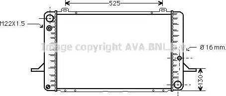 Ava Quality Cooling FDA2050 - Радіатор, охолодження двигуна autocars.com.ua