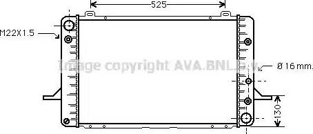 Ava Quality Cooling FDA2051 - Радіатор, охолодження двигуна autocars.com.ua