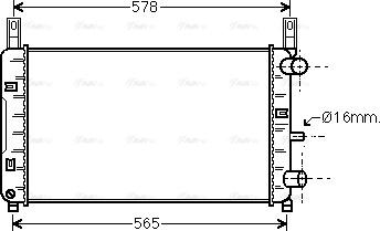 Ava Quality Cooling FDA2117 - Радиатор, охлаждение двигателя avtokuzovplus.com.ua