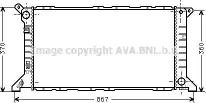 Ava Quality Cooling FDA2206 - Радіатор, охолодження двигуна autocars.com.ua