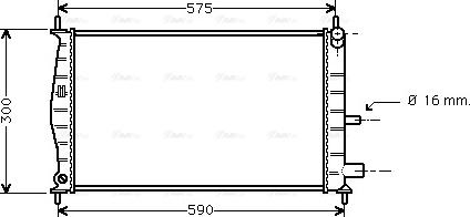 Ava Quality Cooling FDA2218 - Радіатор, охолодження двигуна autocars.com.ua