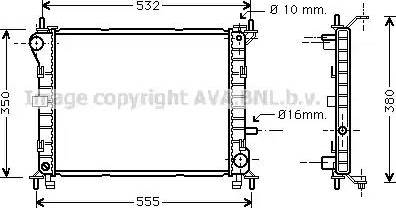 Ava Quality Cooling FDA2263 - Радиатор, охлаждение двигателя avtokuzovplus.com.ua