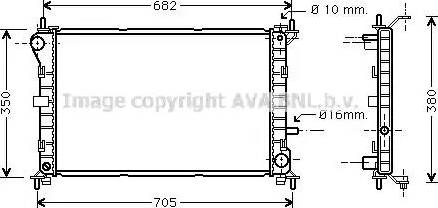 Ava Quality Cooling FDA2264 - Радіатор, охолодження двигуна autocars.com.ua