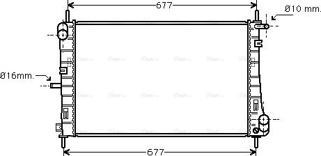 Ava Quality Cooling FDA2338 - Радіатор, охолодження двигуна autocars.com.ua