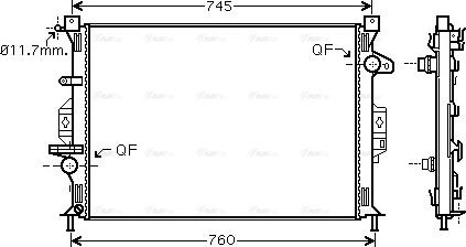 Ava Quality Cooling FDA2423 - Радиатор, охлаждение двигателя avtokuzovplus.com.ua