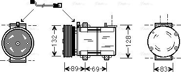 Ava Quality Cooling FDAK290 - Компресор, кондиціонер autocars.com.ua