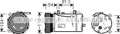 Ava Quality Cooling FDAK306 - Компресор, кондиціонер autocars.com.ua