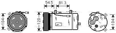 Ava Quality Cooling FDAK307 - Компресор, кондиціонер autocars.com.ua