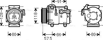 Ava Quality Cooling FDAK451 - Компресор, кондиціонер autocars.com.ua