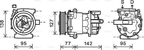 Ava Quality Cooling FDAK469 - Компресор, кондиціонер autocars.com.ua