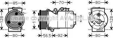 Ava Quality Cooling FDK497 - Компресор, кондиціонер autocars.com.ua