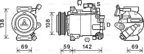 Ava Quality Cooling FDAK603 - Компресор, кондиціонер autocars.com.ua