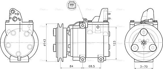 Ava Quality Cooling FDAK712 - Компресор, кондиціонер autocars.com.ua