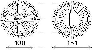 Ava Quality Cooling FDC448 - Зчеплення, вентилятор радіатора autocars.com.ua