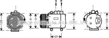 Ava Quality Cooling FD K045 - Компрессор кондиционера avtokuzovplus.com.ua