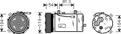 Ava Quality Cooling FD K306 - Компресор, кондиціонер autocars.com.ua