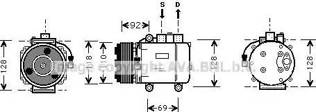 Ava Quality Cooling FDK357 - Компрессор кондиционера autodnr.net