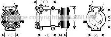 Ava Quality Cooling FD K418 - Компресор, кондиціонер autocars.com.ua