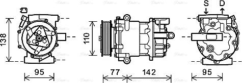 Ava Quality Cooling FDK470 - Компресор, кондиціонер autocars.com.ua