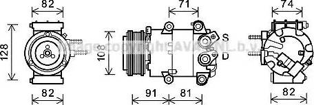 Ava Quality Cooling FDK570 - Компрессор кондиционера avtokuzovplus.com.ua