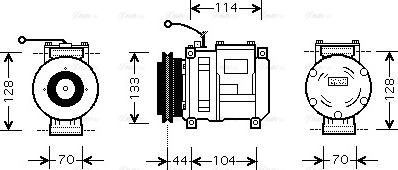 Ava Quality Cooling FEAK002 - Компресор, кондиціонер autocars.com.ua