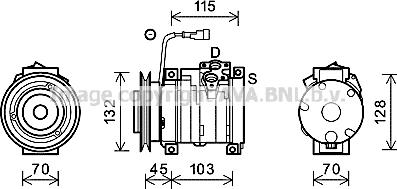 Ava Quality Cooling FEK026 - Компресор, кондиціонер autocars.com.ua